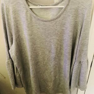 Cha cha vente 3/4 gray belle sleeves size 1x